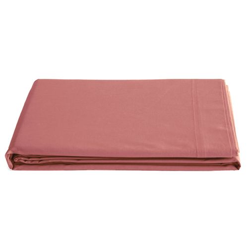 Drap Plat 240x300 Cm Percale De Coton Manoir Rose Pêche