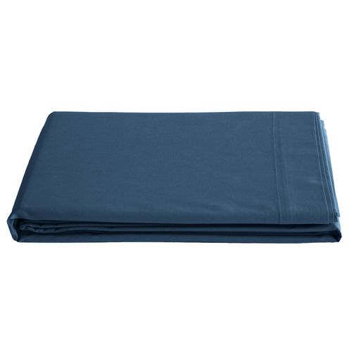 Drap Plat 240x300 Cm Percale De Coton Manoir Bleu Marine