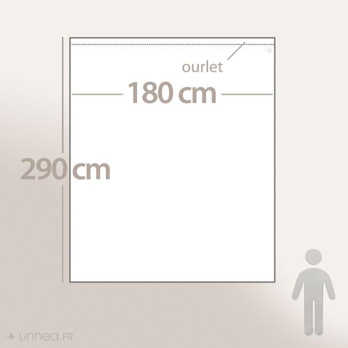 Drap Plat 180x290 Cm Percale De Coton Manoir Rose