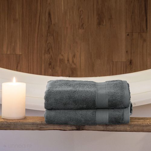 Drap De Bain Coton 550g/m2 95x140 Cm Naïa Gris Anthracite