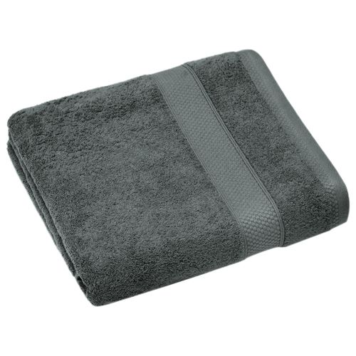 Drap De Bain Coton 550g/m2 95x140 Cm Naïa Gris Anthracite