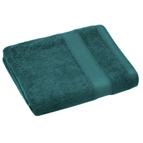 Serviette De Toilette Coton 550g/m2 50x90 Cm Naïa Bleu Paon