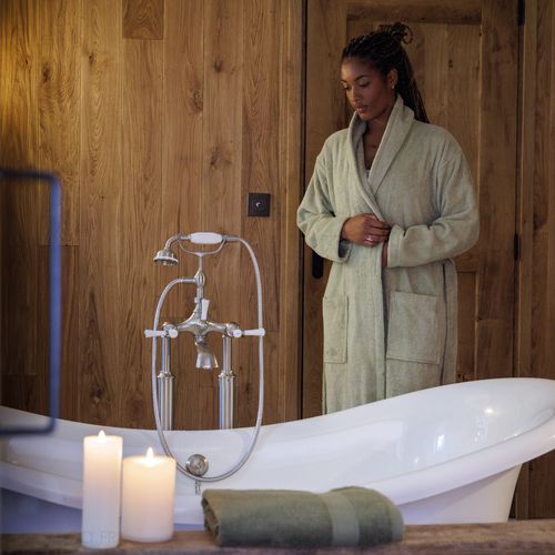 Parure De Bain Coton 550g/m2 Naïa Par Lot De 7 Gris Perle