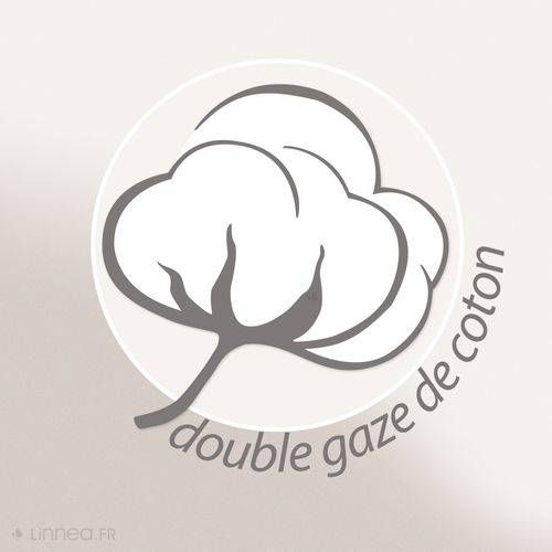 Taie D'oreiller 50x70 Cm Double Gaze De Coton Cassis Bleu Glacier