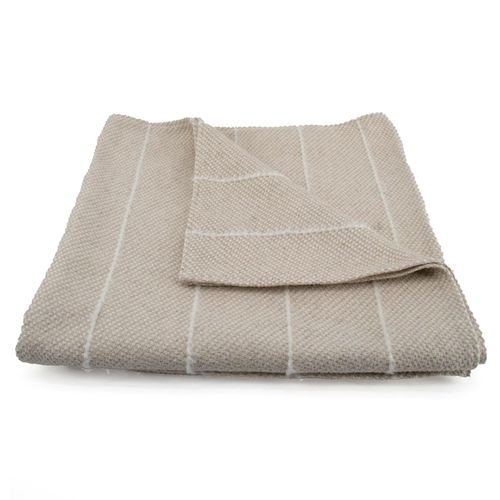 Dessus De Lit 270x250 Cm Honfleur Coton Et Lin Mélangés Écru Naturel