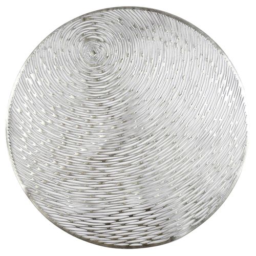 Lot De 2 Sets De Table Rond 40 Cm Collection Phuket Argent