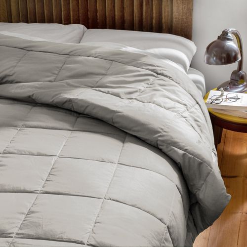 Dessus De Lit Polyester Microfibre 160x240 Cm Lazy Beige Galet