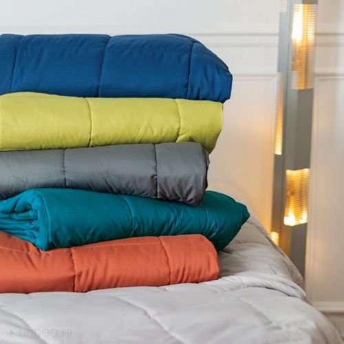 Dessus De Lit Polyester Microfibre 160x240 Cm Lazy Beige Galet