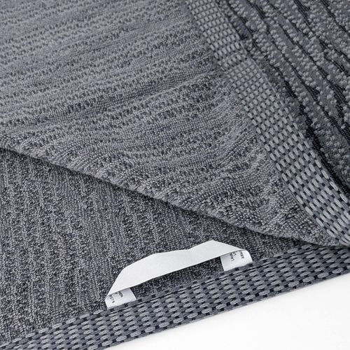 Parure De Bain 7 Pièces Osaka Motif Feuillage Pur Coton Gris