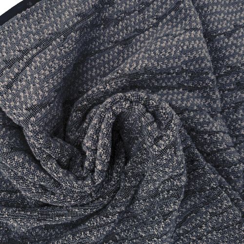 Parure De Bain 7 Pièces Osaka Motif Feuillage Pur Coton Gris