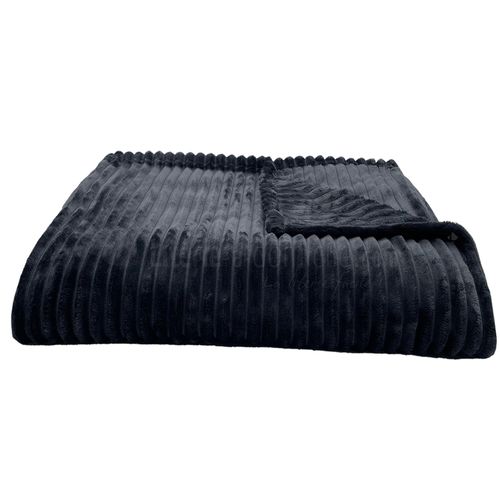 Couverture 100% Polyester 240x300 Cm Microvelours Dolce Gris Acier