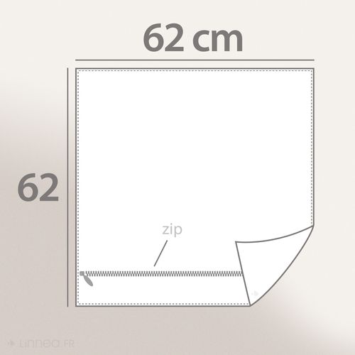 Housses De Coussin Extérieur 62x62 Cm Galia à Zip Étanche Bleu Topaze