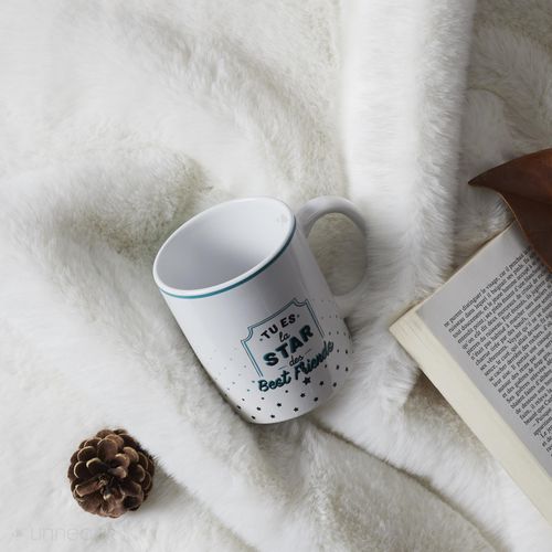 Mug En Céramique 33 Cl Collection Maly Modèle Best Friends Blanc
