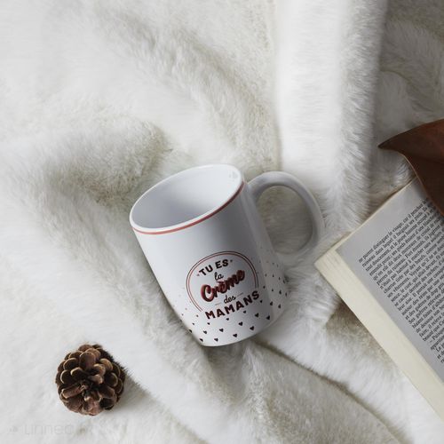 Mug En Céramique 33 Cl Collection Maly Modèle Pour Les Mamans Blanc