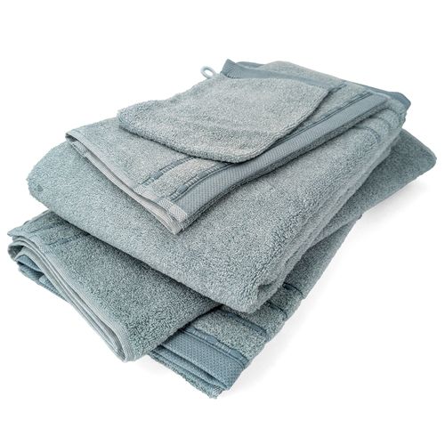 Parure De Bain Coton 500 G/m² 5 Pièces Vivid Vert Opaline