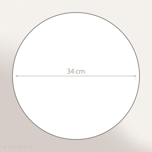 Lot De 2 Sets De Table Rond Tresse Maïs 34 Cm Collection Ko Lipe Beige Naturel