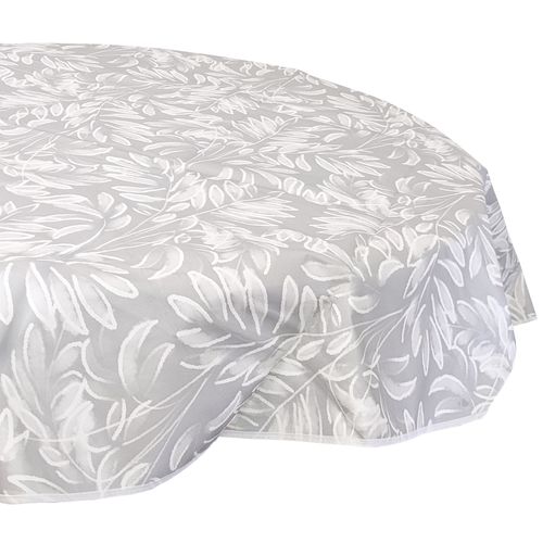 Nappe Ronde 160 Cm Antitaches Verdure Gris