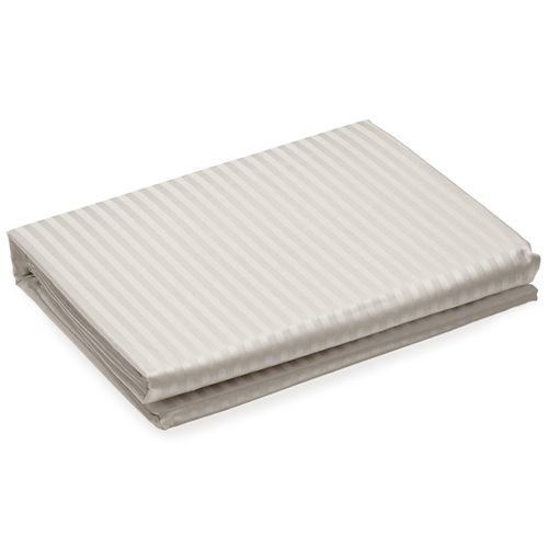 Housse De Couette 280x240 Cm Satin Concerto Rayures Beige Lin