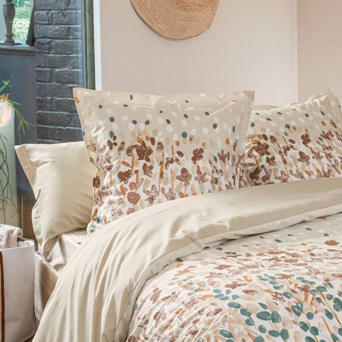 Taie D'oreiller Uni 65x65 Cm En Coton Évasion Pêche Écru