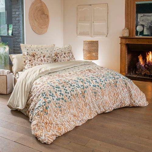 Parure De Lit 300x240 Cm 65x65 Cm Coton Évasion Pêche 3 Pièces