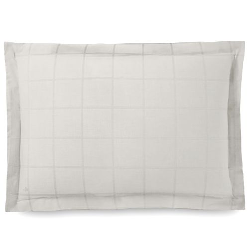 Taie D'oreiller 50x70 Cm Satin Concerto Carreaux Beige Craie