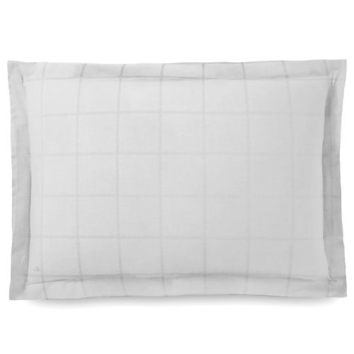 Taie D'oreiller 50x70 Cm Satin Concerto Carreaux Blanc Neige