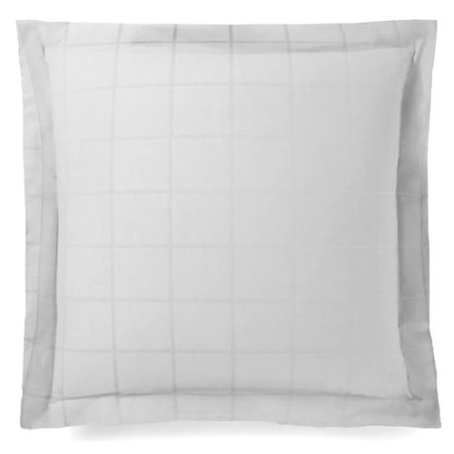 Taie D'oreiller 65x65 Cm Satin Concerto Carreaux Blanc Neige