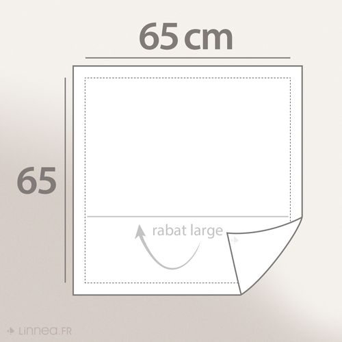 Taie D'oreiller 65x65 Cm Satin Concerto Rayures Blanc Neige