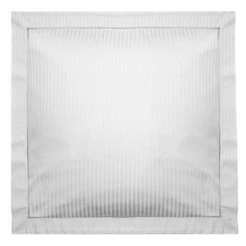 Taie D'oreiller 65x65 Cm Satin Concerto Rayures Blanc Neige