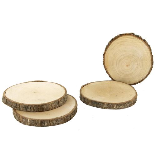 Lot De 4 Dessous De Verre En Rondin De Bois Rond 11 Cm Collection Bark