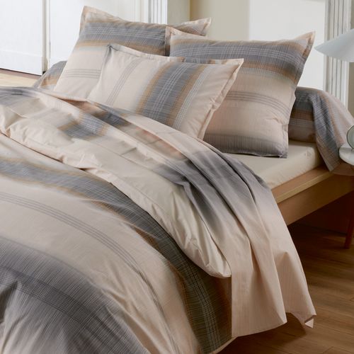 Drap Plat 280x325 Cm En 100% Percale De Coton Esteban Gris Beige