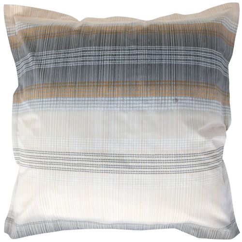 Taie D'oreiller 65x65 Cm En 100% Percale De Coton Esteban Gris Beige