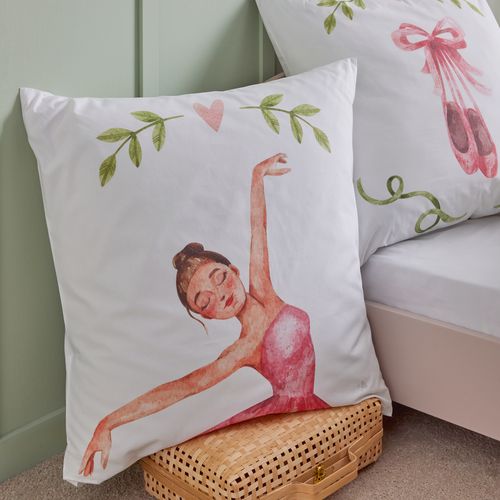 Taie D'oreiller 65x65 Cm En 100% Percale De Coton Giselle Rose