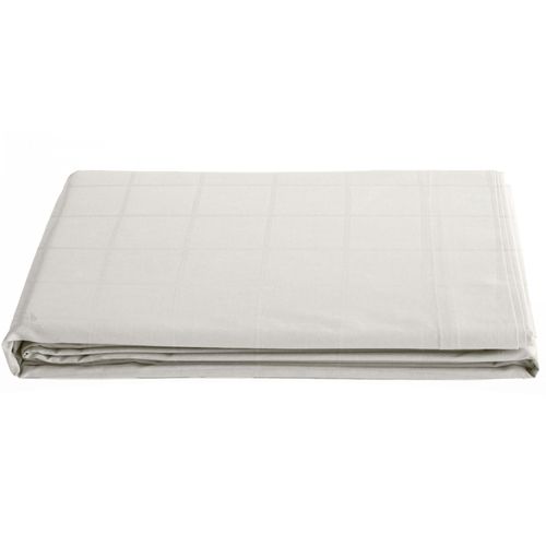 Drap Plat 240x300 Cm Satin Concerto à Carreaux Beige Craie