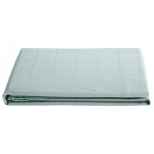 Drap Plat 240x300 Cm Satin Concerto à Carreaux Vert Lichen