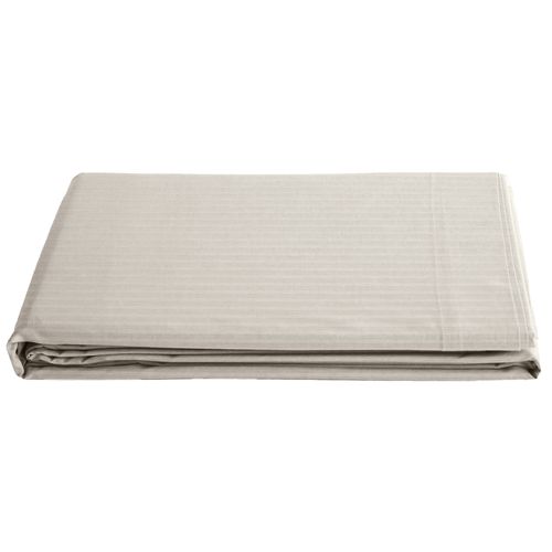 Drap Plat 240x300 Cm Satin Concerto à Rayures Beige Lin