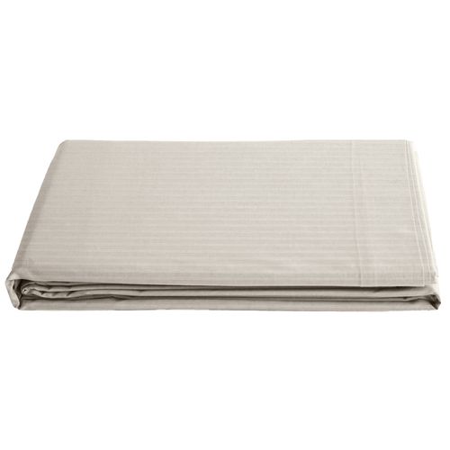 Drap Plat 270x300 Cm Satin Concerto à Rayures Beige Lin