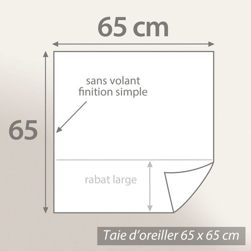 Taie D'oreiller 65x65 Cm En Percale De Coton Thomas Bleu