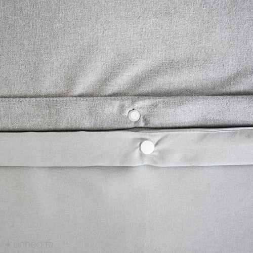 Parure De Lit 3 Pièces 240x220 Cm Sensation Flanelle Cendre