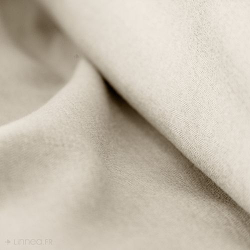 Parure De Lit 3 Pièces 240x220 Cm Microfibre Sensation Flanelle Beige