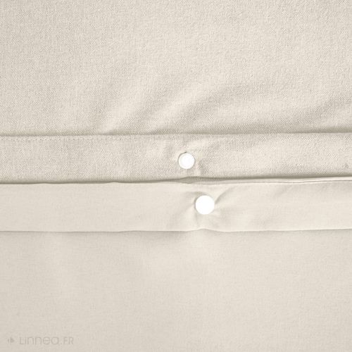 Parure De Lit 3 Pièces 240x220 Cm Microfibre Sensation Flanelle Beige