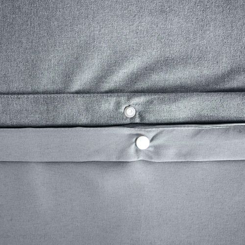 Parure De Lit 3 Pièces 240x220 Cm Sensation Flanelle Ardoise