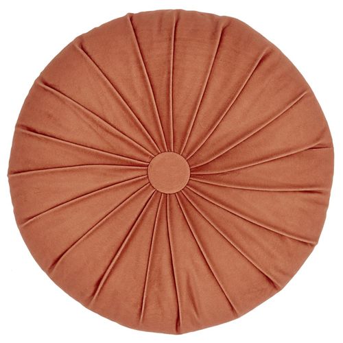 Coussin Rond En Polyester 40x40 Cm Collection Inaya Rouge Ocre