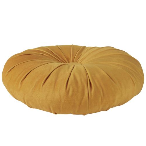 Coussin Rond En Polyester 40x40 Cm Collection Inaya Jaune