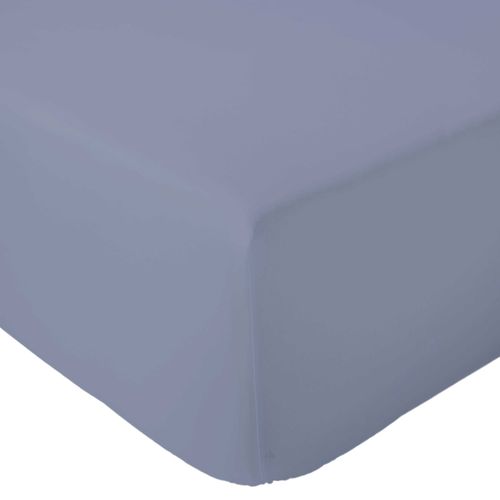 Drap Housse 180x200 Cm Bonnet 40 Cm Percale De Coton Passion Percale Bleu Baltique