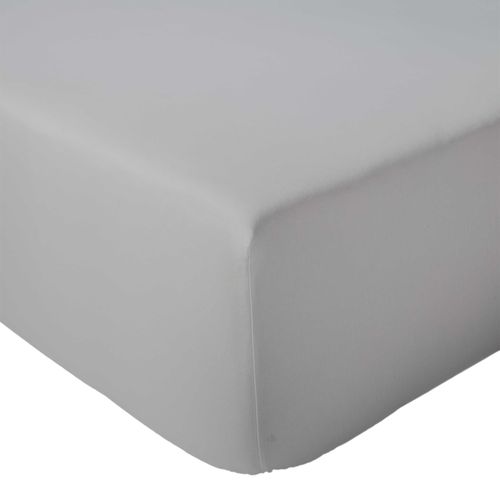 Drap Housse 200x200 Cm Bonnet 30 Cm Percale De Coton Passion Percale Gris Nuage