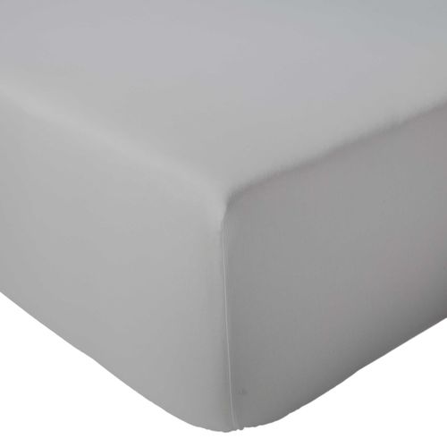 Drap Housse 180x200 Cm Bonnet 40 Cm Percale De Coton Passion Percale Gris Nuage