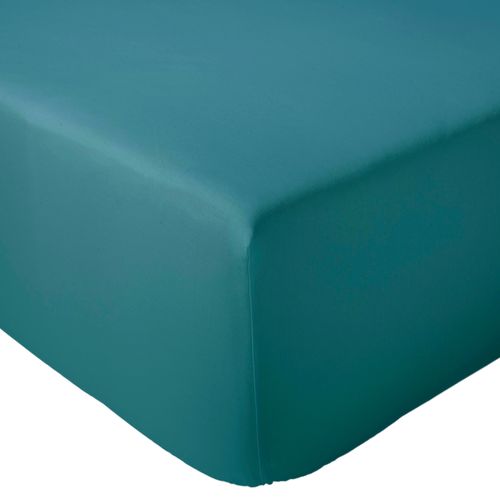 Drap Housse 90x200 Cm Bonnet 40 Cm Percale De Coton Passion Percale Vert Emeraude