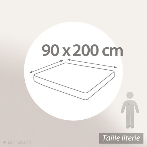 Drap Housse 90x200 Cm Bonnet 30 Cm Percale De Coton Passion Percale Marron Moka