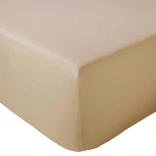 Drap Housse 180x200 Cm Bonnet 30 Cm Percale De Coton Passion Percale Marron Moka